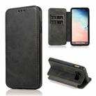 For Samsung Galaxy S10e Knight Magnetic Suction Leather Phone Case(Black) - 1