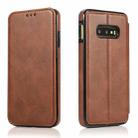 For Samsung Galaxy S10e Knight Magnetic Suction Leather Phone Case(Brown) - 2