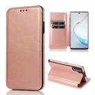 For Samsung Galaxy Note10 Knight Magnetic Suction Leather Phone Case(Rose Gold) - 1