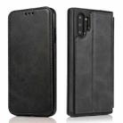 For Samsung Galaxy Note10+ Knight Magnetic Suction Leather Phone Case(Black) - 1