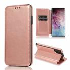 For Samsung Galaxy Note10+ Knight Magnetic Suction Leather Phone Case(Rose Gold) - 1