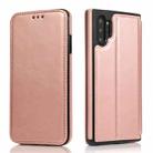 For Samsung Galaxy Note10+ Knight Magnetic Suction Leather Phone Case(Rose Gold) - 2