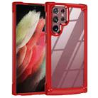 For Samsung Galaxy S22 Ultra 5G TPU + PC Lens Protection Phone Case(Red) - 1