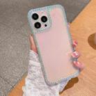 Color Plated Crystal Diamond Phone Case For iPhone 13 Pro Max(Gradient Pink) - 1