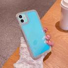 Color Plated Crystal Diamond Phone Case For iPhone 12(Gradient Blue) - 1