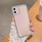 Color Plated Crystal Diamond Phone Case For iPhone 12(Gradient Pink) - 1