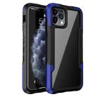 For iPhone 13 Pro Max Armor Acrylic 3 in 1 Phone Case (Blue) - 1