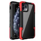 For iPhone 13 Pro Armor Acrylic 3 in 1 Phone Case (Red) - 1