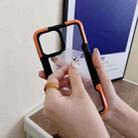 For iPhone 12 Armor Acrylic 3 in 1 Phone Case(Orange) - 5