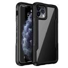 For iPhone 11 Pro Max Armor Acrylic 3 in 1 Phone Case (Black) - 1