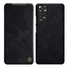 For Xiaomi Redmi Note 11S NILLKIN QIN Series Crazy Horse Texture Leather Case(Black) - 1