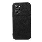 For OPPO K10 Pro 5G Accurate Hole Crazy Horse Texture PU Phone Case(Black) - 1