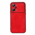 For OPPO K10 Pro 5G Accurate Hole Crazy Horse Texture PU Phone Case(Red) - 1