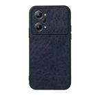 For OPPO K10 Pro 5G Accurate Hole Crazy Horse Texture PU Phone Case(Blue) - 1