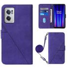 For OnePlus Nord CE 2 5G Crossbody 3D Embossed Flip Leather Phone Case(Purple) - 1