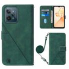 For OPPO Realme C31 4G Crossbody 3D Embossed Flip Leather Phone Case(Dark Green) - 1