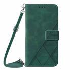 For Sony Xperia ACE III Crossbody 3D Embossed Flip Leather Phone Case(Dark Green) - 2