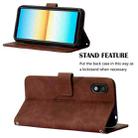 For Sony Xperia ACE III Crossbody 3D Embossed Flip Leather Phone Case(Brown) - 5