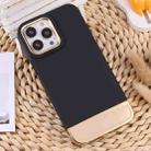 For iPhone 13 Pro TPU + Electroplated PC Phone Case (Black) - 1