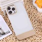 For iPhone 13 Pro TPU + Electroplated PC Phone Case (White) - 1