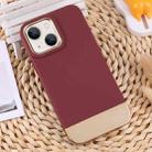 For iPhone 13 TPU + Electroplated PC Phone Case(Red) - 1