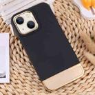 For iPhone 13 TPU + Electroplated PC Phone Case(Black) - 1