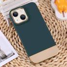 For iPhone 13 TPU + Electroplated PC Phone Case(Green) - 1