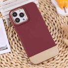 For iPhone 12 / 12 Pro TPU + Electroplated PC Phone Case(Red) - 1