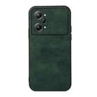 For OPPO K10 Pro 5G Accurate Hole Two-color Litchi Texture PU Phone Case(Green) - 1