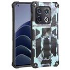 For OnePlus 10 Pro Camouflage Armor Shockproof TPU + PC Magnetic Protective Phone Case with Holder(Mint Green) - 1