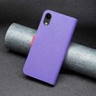 For iPhone XR BF13 Color Matching Cross Texture Leather Phone Case(Purple) - 7