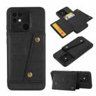 For Xiaomi Redmi 10C Double Buckle PU + TPU Shockproof Magnetic Phone Case(Black) - 1