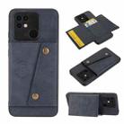 For Xiaomi Redmi 10C Double Buckle PU + TPU Shockproof Magnetic Phone Case(Blue) - 1