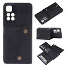 For Xiaomi Redmi Note 11 5G Chinese Double Buckle PU + TPU Shockproof Magnetic Phone Case(Black) - 1