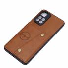 For Xiaomi Redmi Note 11 5G Chinese Double Buckle PU + TPU Shockproof Magnetic Phone Case(Brown) - 3
