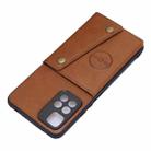 For Xiaomi Redmi Note 11 5G Chinese Double Buckle PU + TPU Shockproof Magnetic Phone Case(Brown) - 4