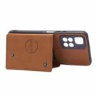 For Xiaomi Redmi Note 11 5G Chinese Double Buckle PU + TPU Shockproof Magnetic Phone Case(Brown) - 6