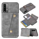 For Xiaomi Redmi 10 Double Buckle PU + TPU Shockproof Magnetic Phone Case(Grey) - 1