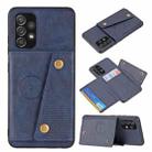 For Samsung Galaxy A23 165mm Double Buckle PU + TPU Shockproof Magnetic Phone Case(Blue) - 1