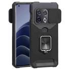 For OnePlus 10 Pro Sliding Camera Cover Design PC + TPU Shockproof Phone Case(Black) - 1