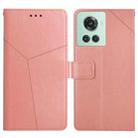 For OnePlus 10R/ACE Y Stitching Horizontal Flip Leather Phone Case(Rose Gold) - 1