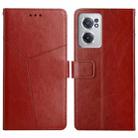 For OnePlus Nord CE 2 5G Y Stitching Horizontal Flip Leather Phone Case(Brown) - 1