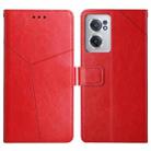 For OnePlus Nord CE 2 5G Y Stitching Horizontal Flip Leather Phone Case(Red) - 1