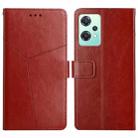 For OnePlus Nord CE 2 Lite/Realme 9 Pro 5G/Realme V25 Y Stitching Horizontal Flip Leather Phone Case(Brown) - 1