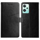 For OnePlus Nord CE 2 Lite/Realme 9 Pro 5G/Realme V25 Y Stitching Horizontal Flip Leather Phone Case(Black) - 1