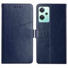 For OnePlus Nord CE 2 Lite/Realme 9 Pro 5G/Realme V25 Y Stitching Horizontal Flip Leather Phone Case(Blue) - 1