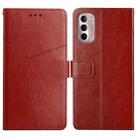 For Motorola Moto G Stylus 4G 2022 Y Stitching Horizontal Flip Leather Phone Case(Brown) - 1