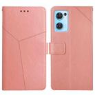 For OPPO Find X5 Lite Y Stitching Horizontal Flip Leather Phone Case(Rose Gold) - 1