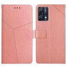 For OPPO Realme 9 Pro+/Realme 9 4G Y Stitching Horizontal Flip Leather Phone Case(Rose Gold) - 1