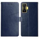 For Xiaomi Poco F4 GT Y Stitching Horizontal Flip Leather Phone Case(Blue) - 1